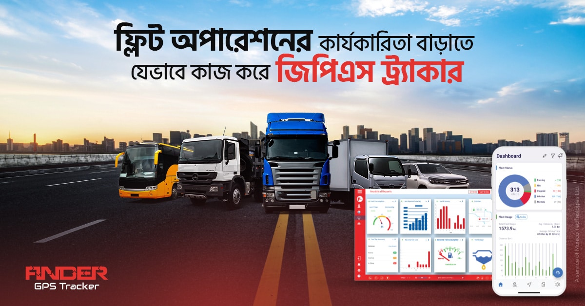 Fleet management with GPS tracking system for trucks and vehicles.